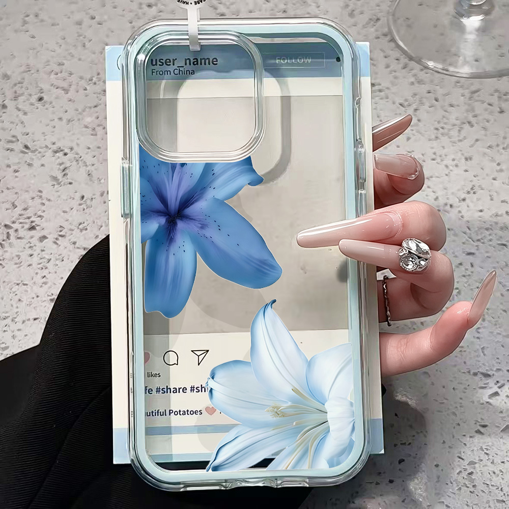 Blue Lily Flower Clear Phone C - đánh giá và giá Plants X