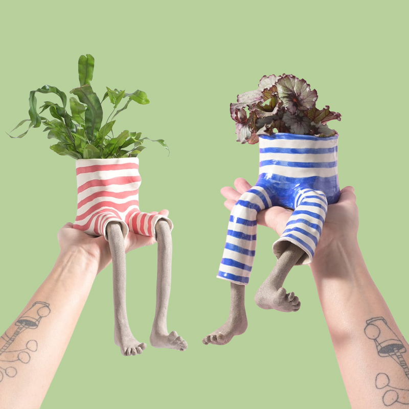 1Pcs Novelty Sitting Legs Cera - đánh giá và giá Plant Parent Pot