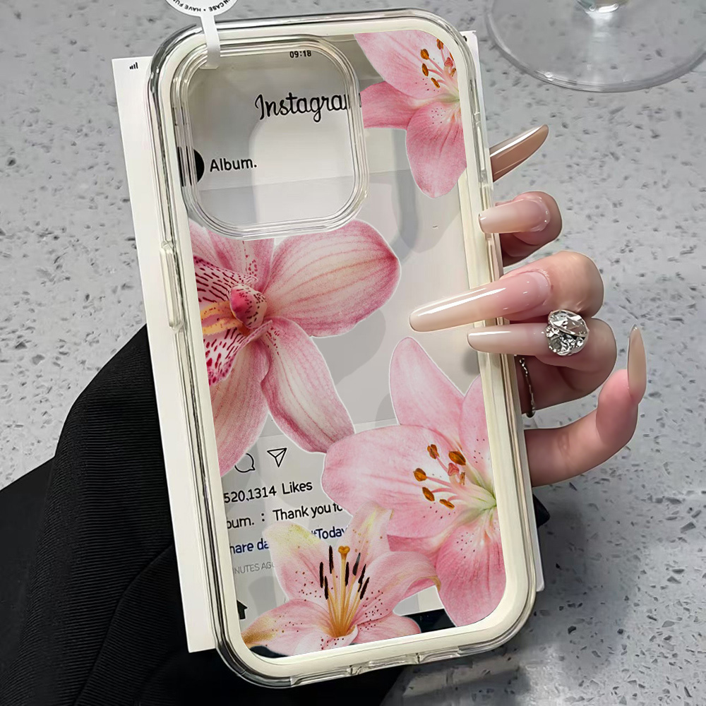 Pink Lily Flower Clear Phone C - đánh giá và giá Plants X